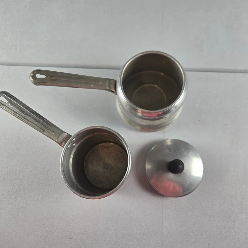 Vintage Wear Ever Aluminum Double Boiler Saucepan‎ Set w Lid USA Cookware
